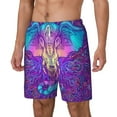 thumbnail image 2 of Uemuo Elephant in Tribal Style Pattern Mens Swim Trunks Quick Dry Board Shorts with Mesh Lining, Stretch Beach Shorts Quick Dry No-Chafing Board Shorts-3X-Large, 2 of 9