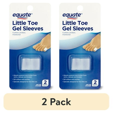 (2 pack) Equate Little Toe Gel Sleeves, 2 Count