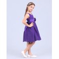 thumbnail image 3 of Jowowha Kids Flower Girl Dress Sleeveless V-Neck Wedding Bridesmaid Dresses Birthday Party Prom Ball Purple 10, 3 of 7