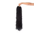 thumbnail image 1 of 30 Inch Faux Locs Crochet Hair 6 Packs Soft Synthetic Prelooped Braiding Extensions 1B Natural Black, 1 of 1