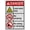 Warning Sign 2, variant on Industrial Caution Sign Lead Sign (Lead work area No smoking No eating or drinking) 8 in" x 12 in" UV Resistant Indoor Outdoor Workplace Industrial Caution Warning Sign