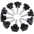 thumbnail image 1 of 10pcs M8x40mm Thread Clamp Black Plastic Star Shaped Button Screw On Knob For Machine Tool, 1 of 5