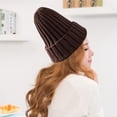 thumbnail image 3 of Sonducket Sombrero Unisex mezclas de algodón sólido cálido HIP HOP sombreros de punto hombres gorras de invierno mujeres Skullies gorros para Sombreros café ligero Sonducket AP000123-17, 3 of 6