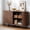Walnut, variant on ROGALIS 40" Sliding Tambour Door Buffet Cabinet, Sideboard with Adjustable Shelves for Kitchen Living Room Hallway Entryway, Walnut
