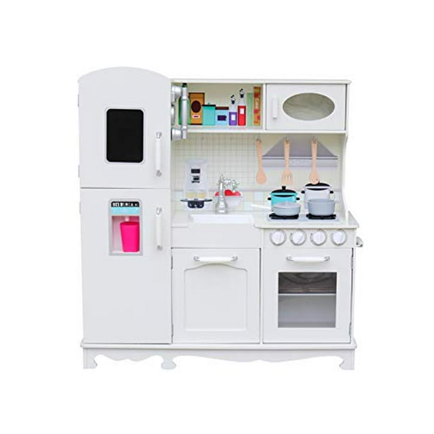 Play Kitchen For Toddlers Kitchen Toys Playset For Kids Pretend Play Cooking Set With Accessories Led Backlight Ultra Realistic Vintage Design Includes Ice Maker Oven Stove Walmart Com Walmart Com