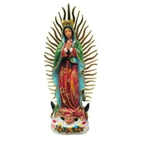 Our Lady of Guadalupe (virgen de guadalupe) Resin Statue 8,12,20,36 inches for Church, Home Decor, Gifts | "Virgen de Guadalupe con Corona." (Sx8"inches)