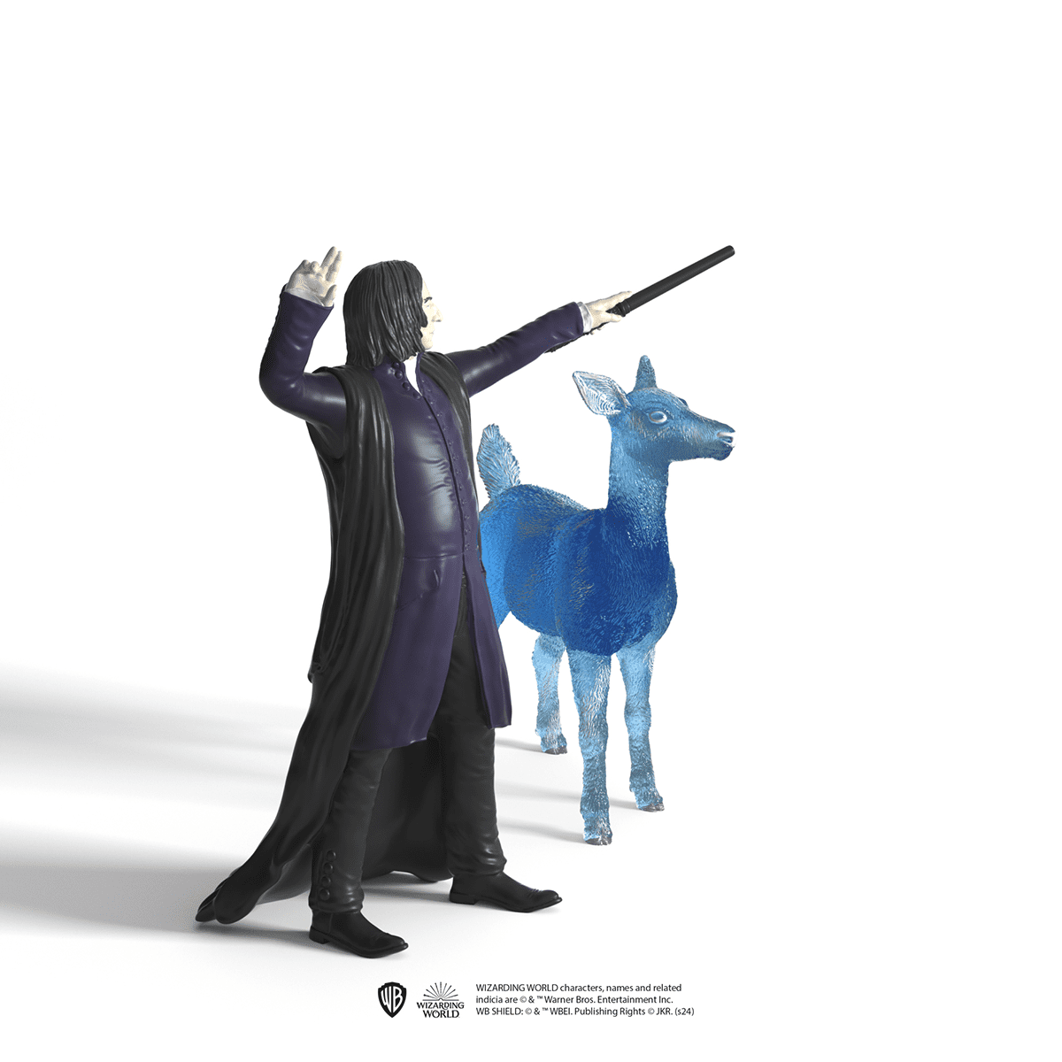 Schleich Harry Potter - 2 PC Professor Snape and Patronus Deer Figurines - Wizarding World Toys for Kids and Adults Ages 6+ | 42683