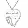 thumbnail image 6 of Sdmnsg-T Mom Necklace 925 Sterling Silver Heart Necklaces for Women Engraved I Love You You Mom Gifts for Mom from Daughter, 6 of 6