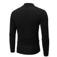thumbnail image 2 of Fancifize Men's Long Sleeve T-Shirts Casual Lightweight Super Soft Athletic Cotton Shirts Mock Collar Basic Designed Undershirt Slim Fit Tops, 2 of 3