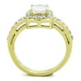 thumbnail image 4 of Gold Womens Ring Anillo Para Mujer Stainless Steel Ring with AAA Grade CZ in Clear Ferrara, 4 of 4
