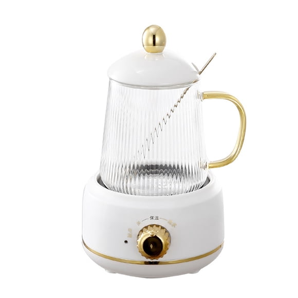 Hervidor eléctrico portátil de 450 ml para cocinar al vapor, ideal para oficina, con forma de flor, para calentar té.