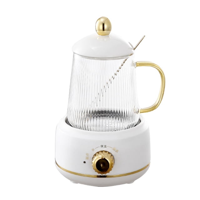Hervidor eléctrico portátil de 450 ml para cocinar al vapor, ideal para oficina, con forma de flor, para calentar té.