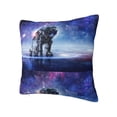 thumbnail image 2 of Wukai Astronauts Start Running Premium Polyester Fleece Pillow Covers with Hidden Zipper Closure,Luxuriously Soft and Durable-18"x18", 2 of 7