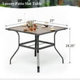 thumbnail image 7 of Summit Living Outdoor Patio Dining Table with Faux Wood Top & Umbrella Hole for 4-Person, 7 of 7