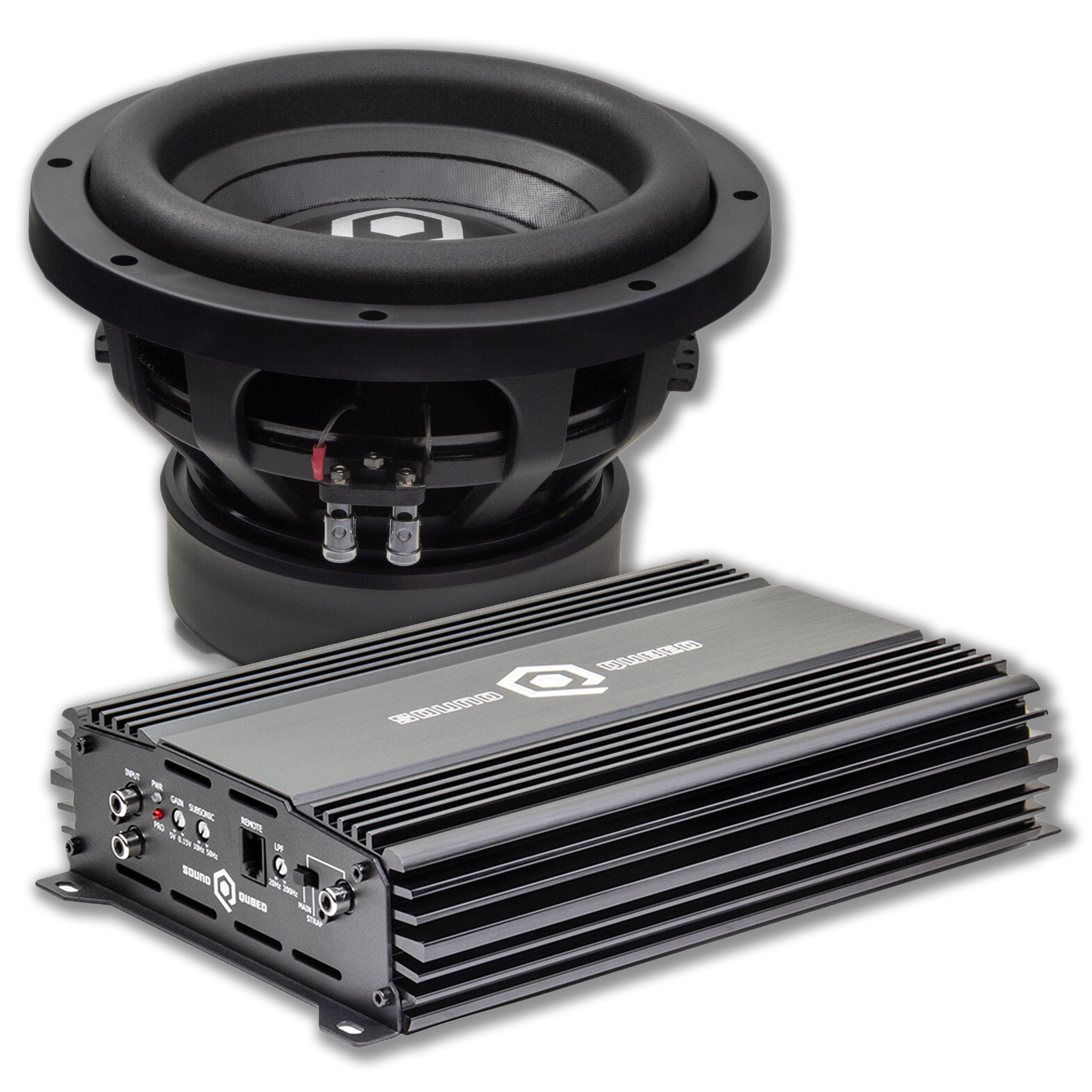 SoundQubed 10 Subwoofer Ohm 1200W w/ Monoblock Amplifier 850W Audio - Walmart.com