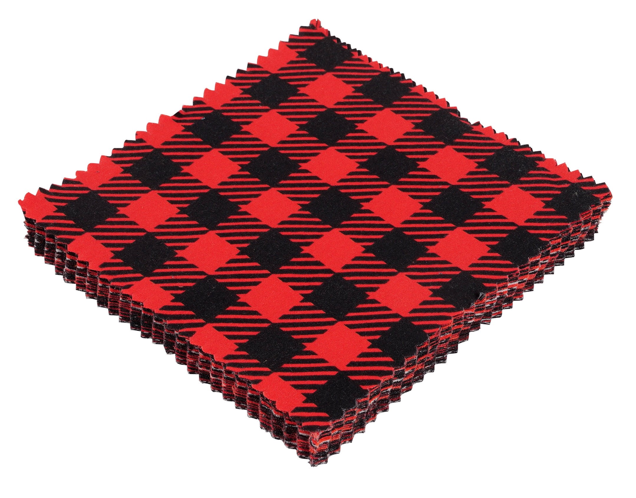 Soimoi Check Print&nbsp;Precut 10-inch Cotton&nbsp;Fabric&nbsp;Quilting&nbsp;Squares&nbsp;Charm Pack DIY Patchwork Sewing Craft-Red