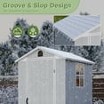 thumbnail image 2 of Patiowell 4'x 4' Resin Shed for Outdoor, Garden Tool Storage with Design of Lockable Doors，White, 2 of 7