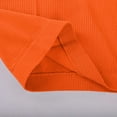 thumbnail image 6 of Mifsaly Yoga Crop Tops for Women Slim Fit Ribbed Short Sleeve Cropped T-Shirt Breathable Soft Stretchy Seamless Athletic Workout Tee Orange,M, 6 of 6