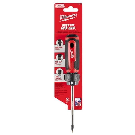 Milwaukee #2 Square 4 Cushion Grip Screwdriver
