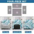 thumbnail image 6 of Xixirimido Marble Blue Pattern Stretch Recliner Slipcovers Printed Sofa Cover 4-Piece Lazy Boy Chair Covers Furniture Protector Recliner Chair Cover with Side Pockets for Living Room, 6 of 7