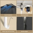 thumbnail image 6 of Asofer Black 10'x10' Pop up Canopy Tent with 4 Removable Sidewalls, Outdoor Camping Party Canopy Gazebo Tent Patio Beach, 6 of 10
