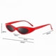 thumbnail image 4 of 2021 Skinny Narrow Cat Eye Sunglasses Women Vintage Small RED Pink Drop Frame Retro Tiny Oval Sun Glasses Shades 592B, 4 of 5