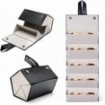thumbnail image 2 of Portable Foldable Glasses Box 2/3/6 Multi-slot Eyeglass Storage Display Organizer PU Leather Travel Sunglasses Case, 2 of 9