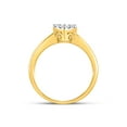 thumbnail image 2 of 10kt Yellow Gold Womens Round Diamond Heart Cluster Ring 1/2 Cttw, 2 of 5