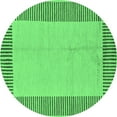thumbnail image 1 of Ahgly Company Indoor Round Abstract Emerald Green Modern Area Rugs, 6' Round, 1 of 4