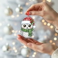 thumbnail image 4 of ViciArt Owl Christmas Ornament – Double-Sided UV Printed Cute Holiday Tree Decor, 4 of 4