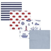 Luvable Friends Hudson Baby Flannel Receiving Blankets 4pk, Coastal Lighthouse