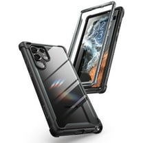 i-Blason Ares Series Designed Case for Galaxy S22 Ultra 5G (2022 Release), Rugged Clear Bumper Case Without Screen Protector (Black)