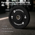 thumbnail image 2 of Par de Discos Olimpicos 5 kg Bluelander, Discos para Barra, 2 of 5