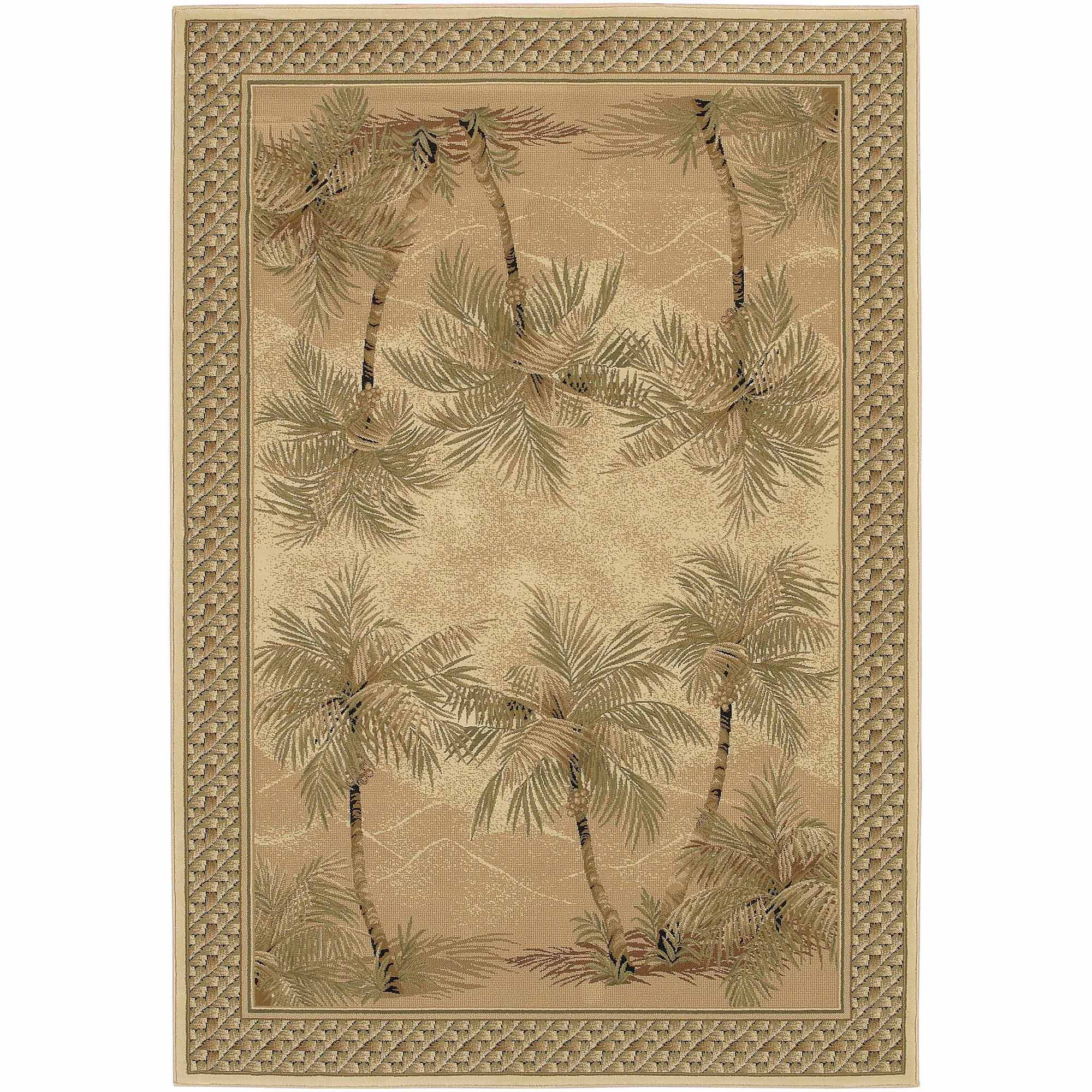 Couristan Everest Palm Tree Rug, Desert Sand