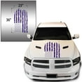 thumbnail image 2 of Distressed American USA US Flag Hood Vinyl Decal fits Most Pickup Trucks SUV Sedan Jeep EUA Flag Graphic Car Sticker (23" x 36", Purple), 2 of 8