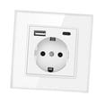 thumbnail image 4 of Adaptador de pared Hugo enchufe eléctrico estándar de la UE panel de corriente blanco, 4 of 10