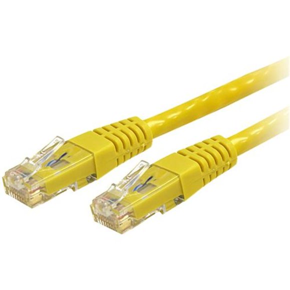 Câble de Patch Utp Cat6 Moulé Jaune 8 Pi - Vérifié Etl