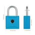 thumbnail image 4 of Yeacher T1004D Smart BT Fingerprint Padlock Rechargeable Keyless 20 Fingerprints Emergency Unlocking Easy Operation IP65 Waterproof Anti-theft Security Padlock Door Luggage Backpack Lock, 4 of 8