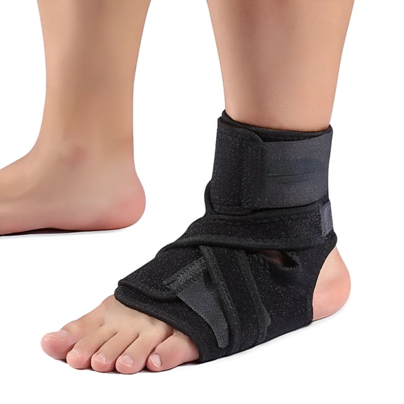 XIRQI Breathable Adjustable Compression Foot Drop Ankle Brace Support Stabilizer-Foot Support Protector and Stabilizer-Fits Either Left and Right Foot