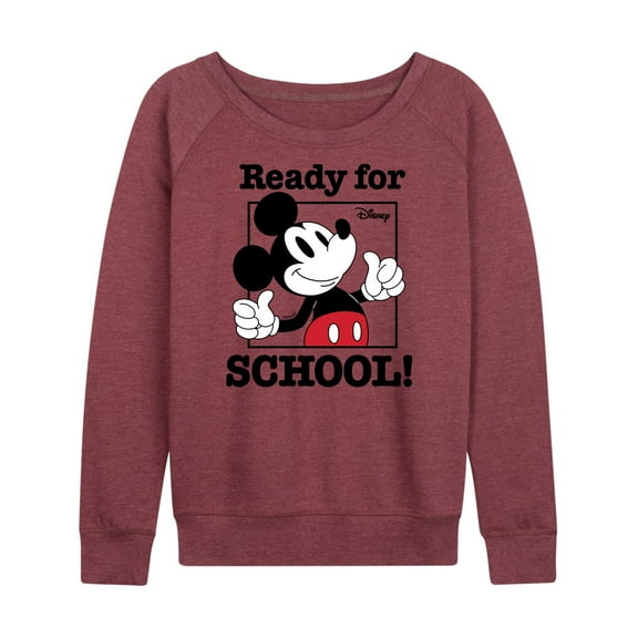 Mickey & Friends - Ready For School - Women's Lightweight French Terry Long Sleeve Shirt