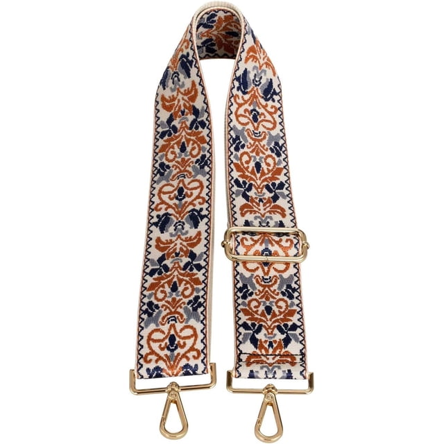 LAICAIW Sangle de Remplacement pour Sac à Main Bandoulière Femme Grand Réglable Jacquard Tissé, Rétro Beige Marron, Grand : 2 Po (5cm), Polyvalent