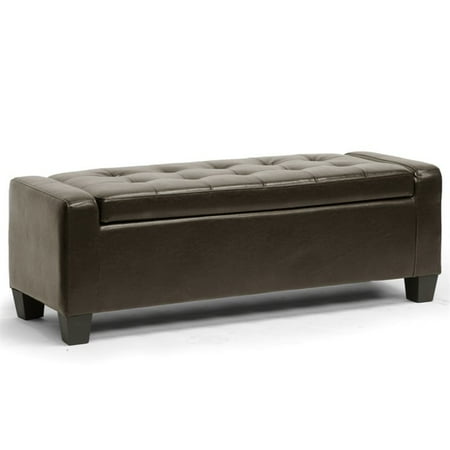 Baxton Studio Manchester Leather Tufted Storage Ottoman Bench In Brown Canada Baxton Studio Manchester Leather Tufted, Leather Storage Bench Canada