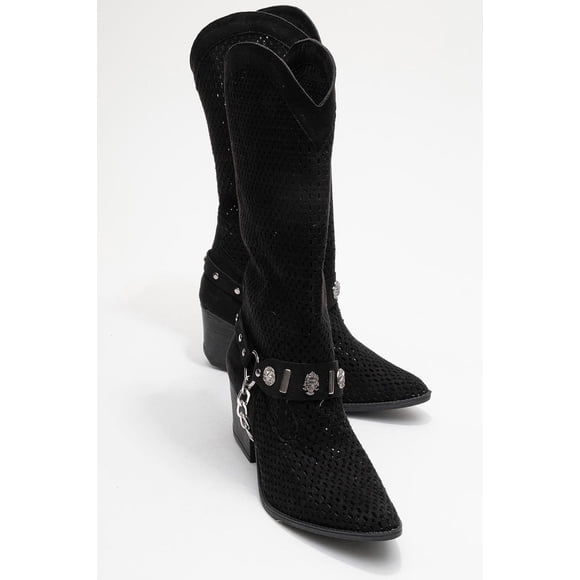 Liza - Botas Vaqueras Negras negro 24.5 CM