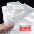 thumbnail image 1 of Camiseta de algodón de moda para hombres y mujeres, holgada, de manga corta, estilo chino, cómoda, transpirable, capa base, 1 of 4