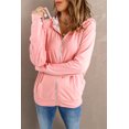 thumbnail image 2 of ABPHQTO Abrigo rosa con capucha y cremallera completa para mujer con estampado floral en el interior con capucha, 2 of 5