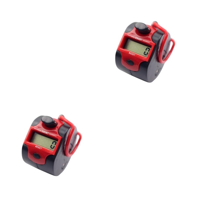 Guardoinrt Tally Counter Knit Row Clickers 5 Digit Manual Enumerator LCD Electronic Sports Counting Tool for Knitting Weave Red 2Set