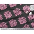 thumbnail image 3 of Soimoi Silk Fabric Seamless Baroque Damask Printed Fabric 1 Yard 42 Inch Wide, 3 of 3