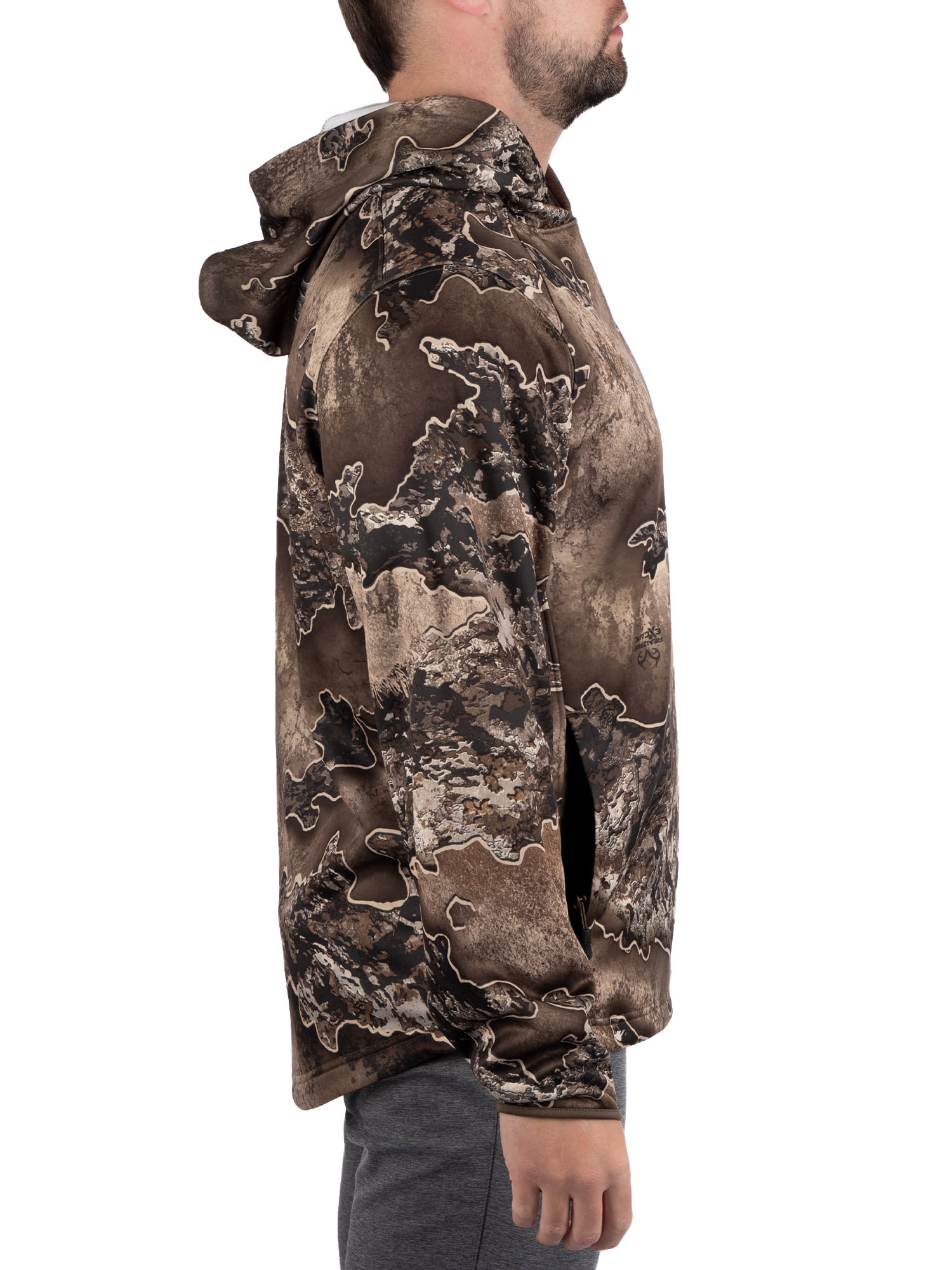 Men's Camo Hunting Performance Hoodie Pullover Sweatshirt by Realtree, Sizes S-3XL
