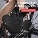 thumbnail image 4 of Guantes de medio dedo para gimnasio, fitness, antideslizantes, para mujer y hombre, con almohadilla de gel, para gimnasio, ciclismo, guantes sin dedos, accesorios para bicicleta, S, verde claro, 4 of 4