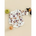 thumbnail image 3 of TSEXIEFOOFU Newborn Baby Halloween Romper Long Sleeve Round Neck Cartoon Print One-Piece Bodysuit, 3 of 7